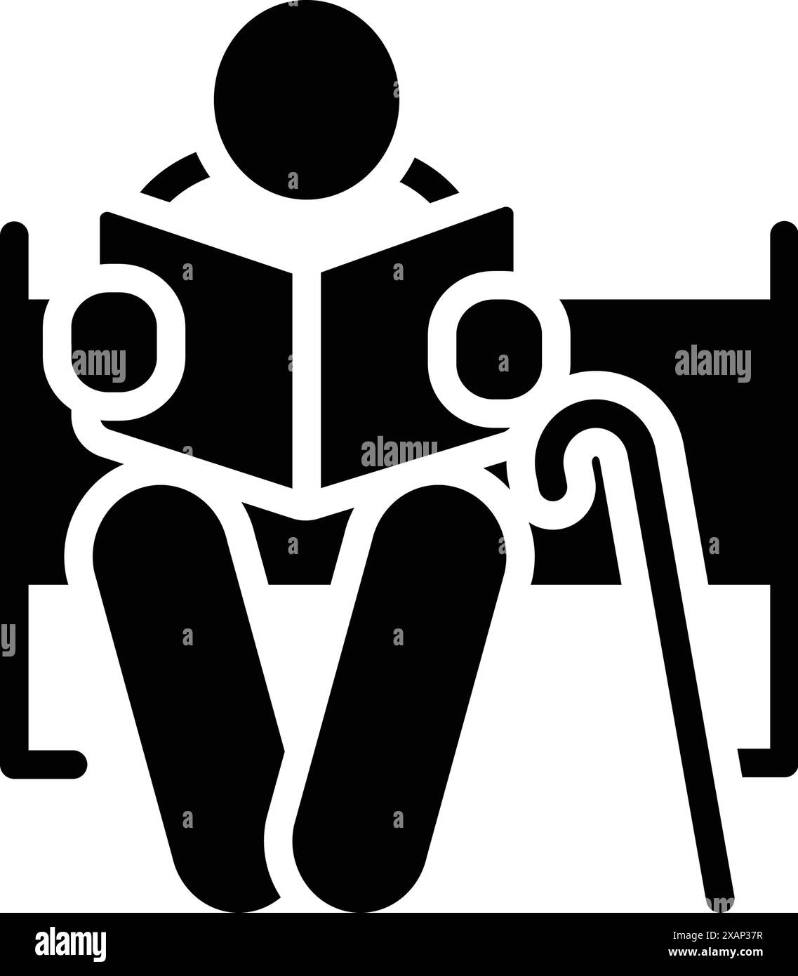 Icona per la pensione, l'evacuazione Illustrazione Vettoriale