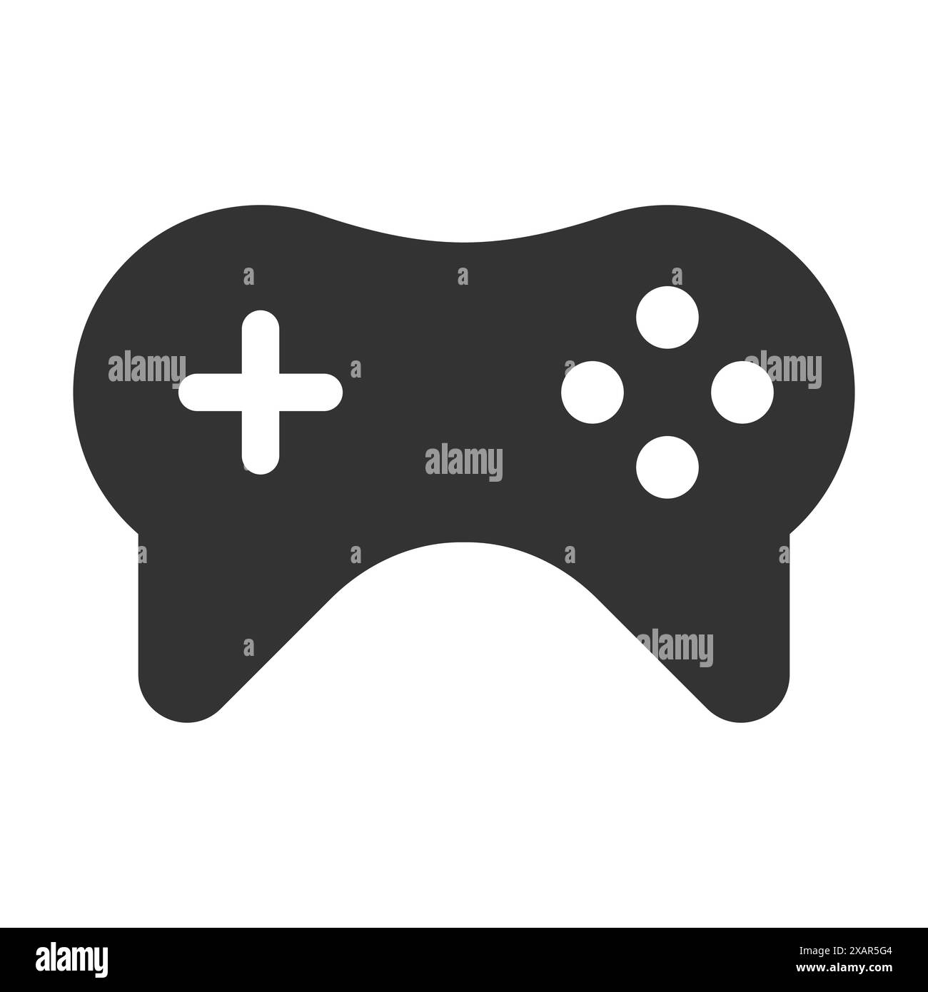 Icona del vettore glifo del joystick Illustrazione Vettoriale