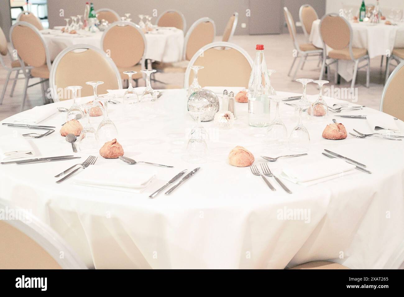 Allestimenti per tavoli festivi Foto Stock
