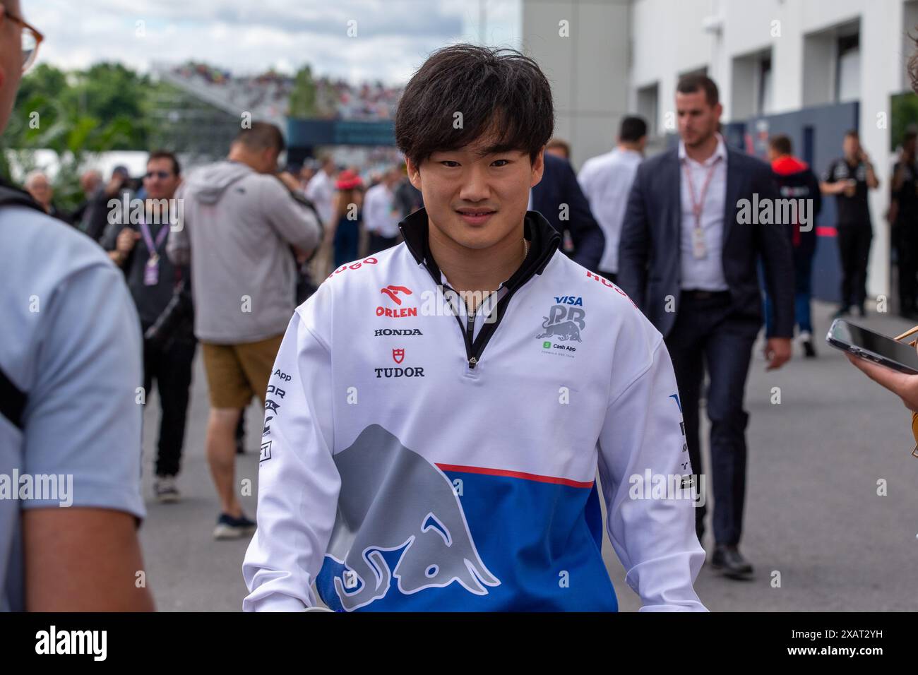 Yuki Tsunoda (JPN) - Visa Cash App RB F1 Team - RB VCARB01 - Honda RBPT durante la Formula 1 AWS Grand Prix du Canada 2024, Montreal, Quebec, Canada, dal 6 al 9 giugno - Round 9 of 24 of 2024 F1 World Championship Foto Stock