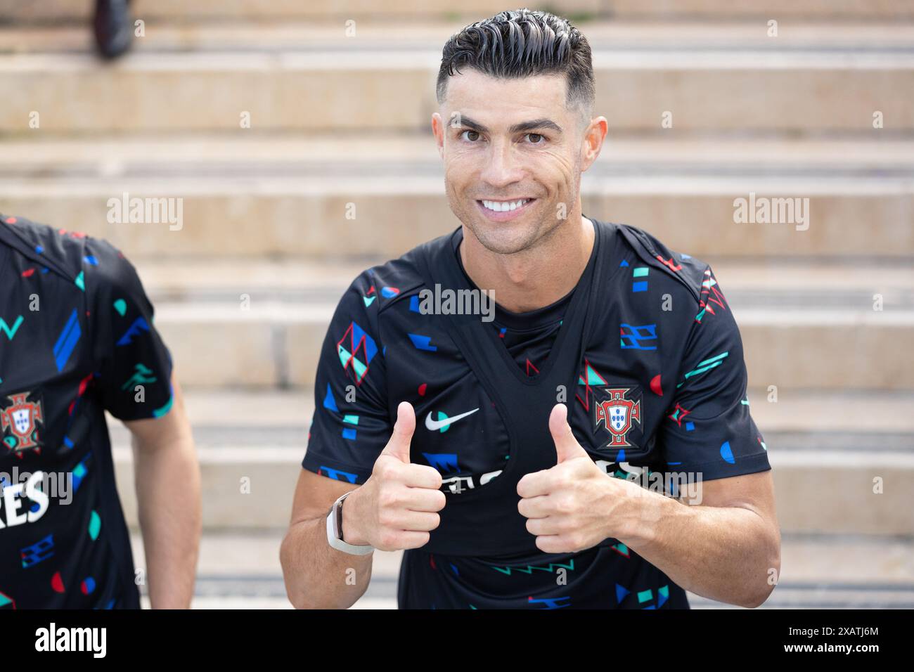 8 giugno 2024. Lisbona, Portogallo. Il Portogallo e l'attaccante dell'al-Nassr Cristiano Ronaldo (7) in azione durante l'amichevole internazionale, Portogallo vs Croazia crediti: Alexandre de Sousa/Alamy Live News Foto Stock
