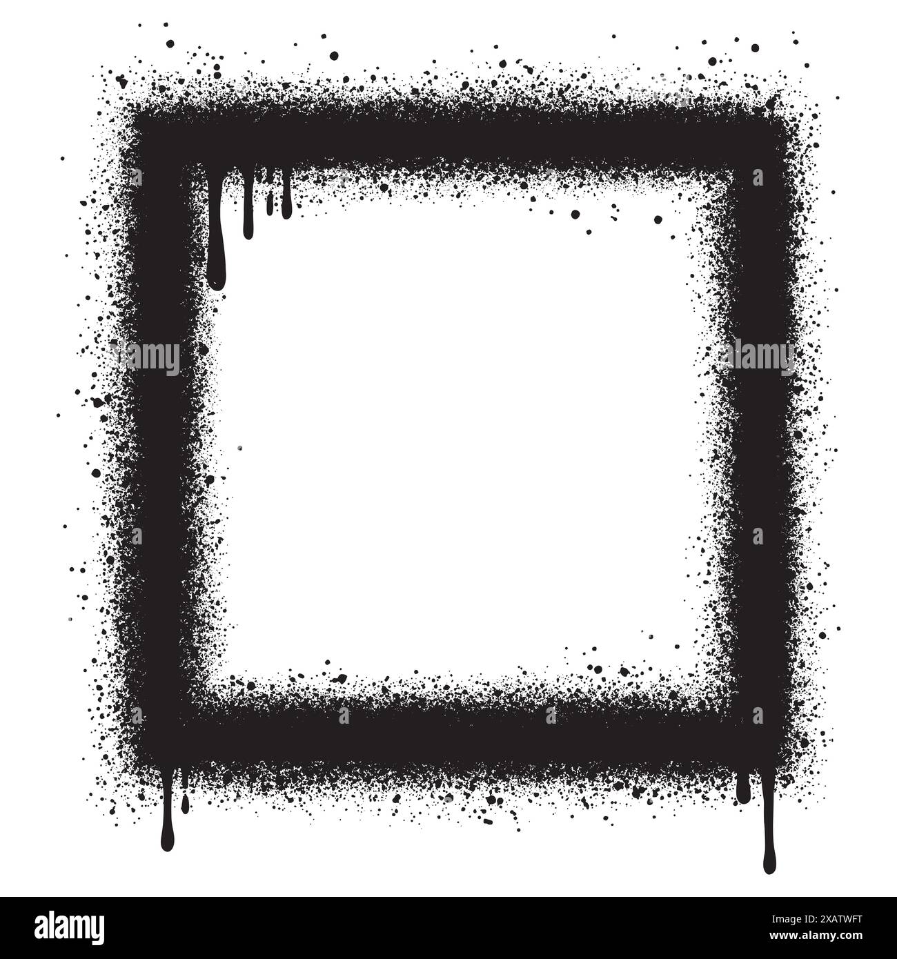 Graffiti per cornici di compleanno con vernice spray nera.illustrazione vettoriale. Illustrazione Vettoriale