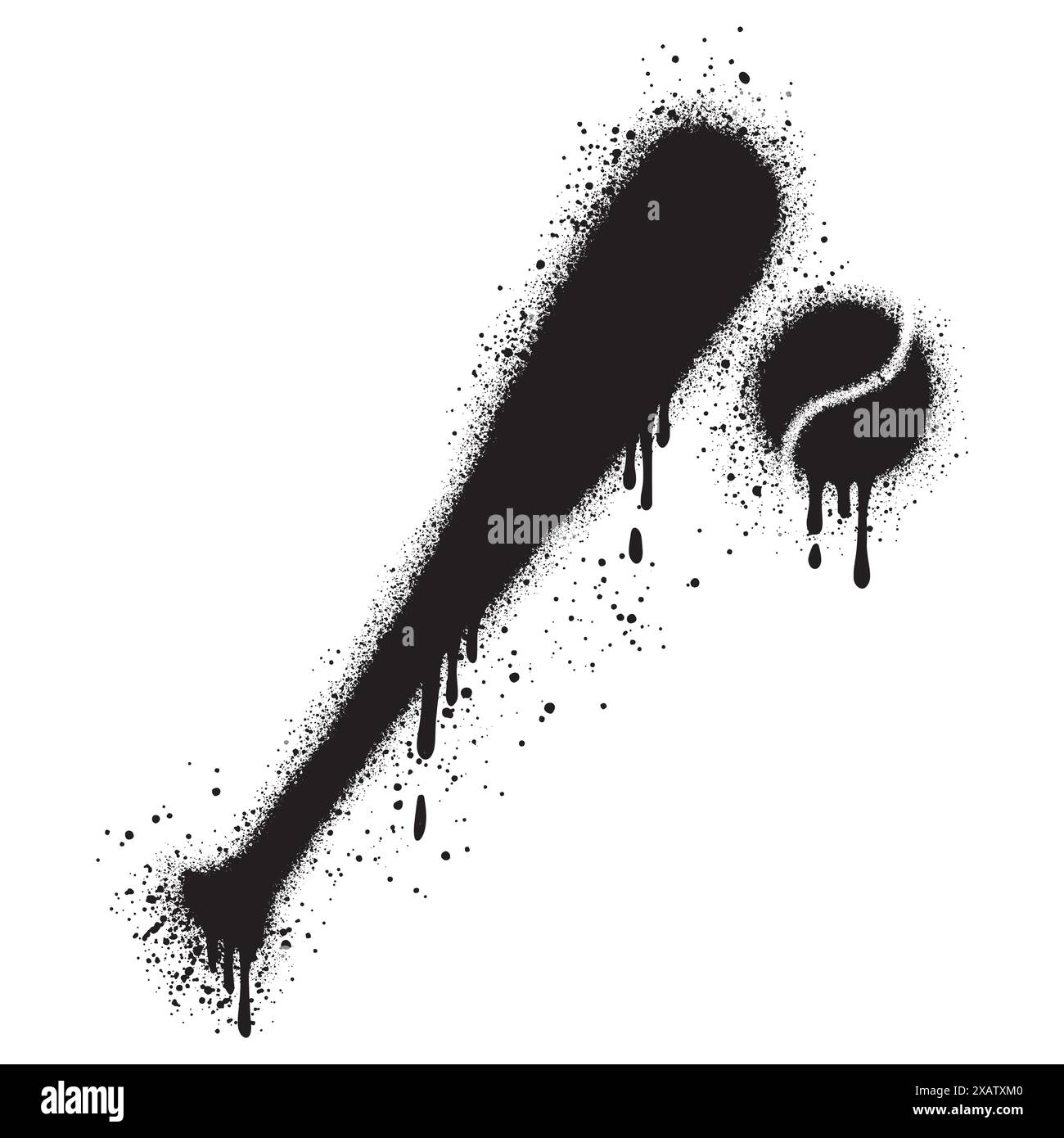 Icona DA BASEBALL Graffiti verniciata a spruzzo spruzzata isolata con sfondo bianco. Illustrazione Vettoriale