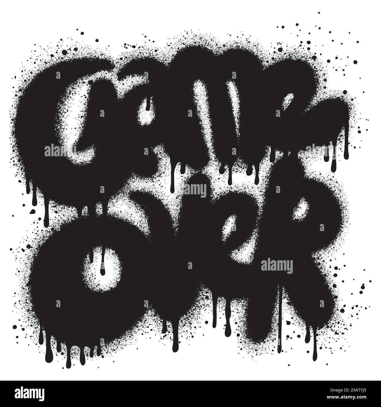 Gioco di parole in stile graffiti e grunge. Design per banner, pagine Web, screen saver. Illustrazione Vettoriale