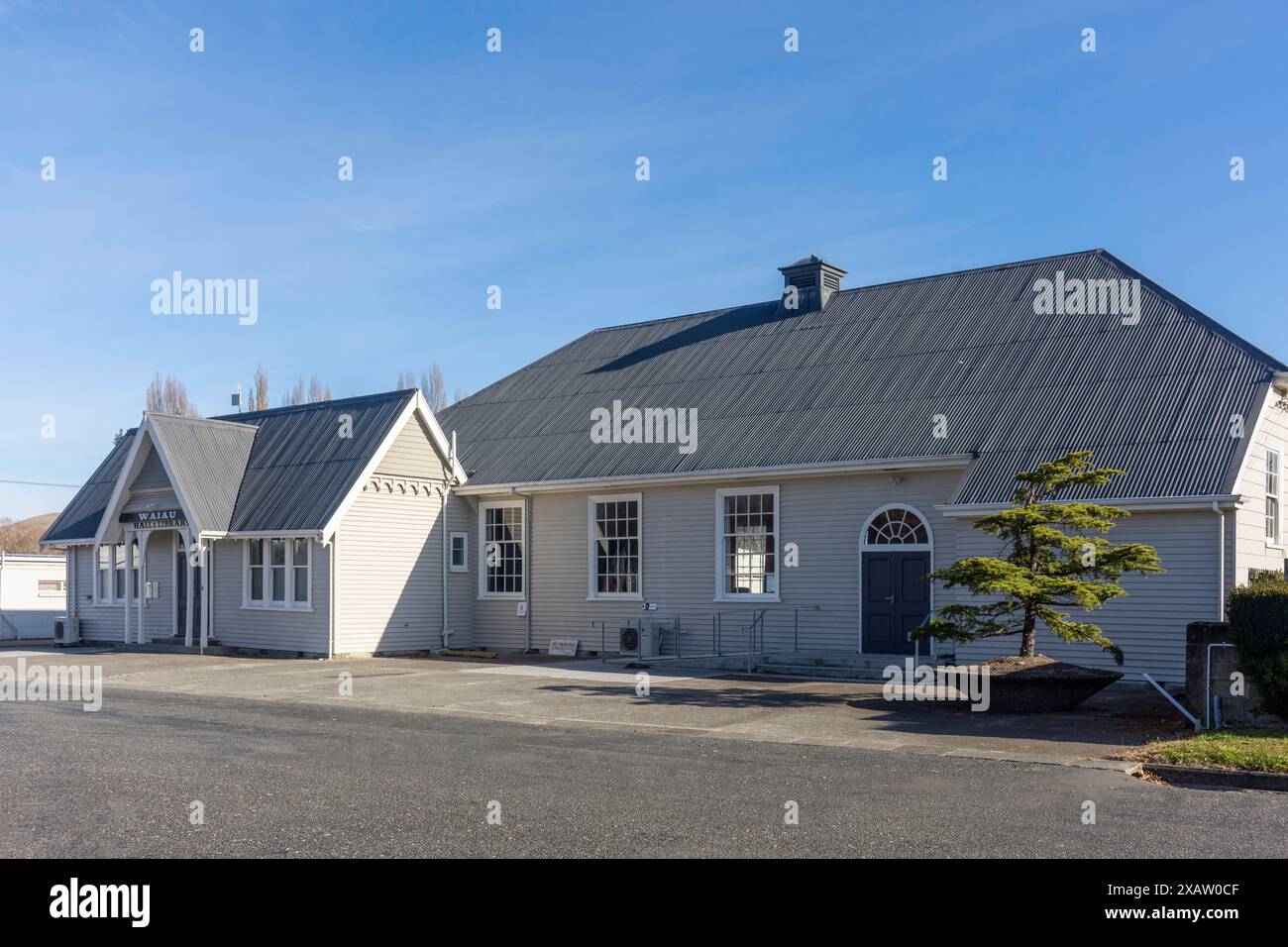 Waiau Community Hall, Cheviot Street, Waiau, Hurunui District, North Canterbury, regione di Canterbury, Isola del Sud, nuova Zelanda Foto Stock