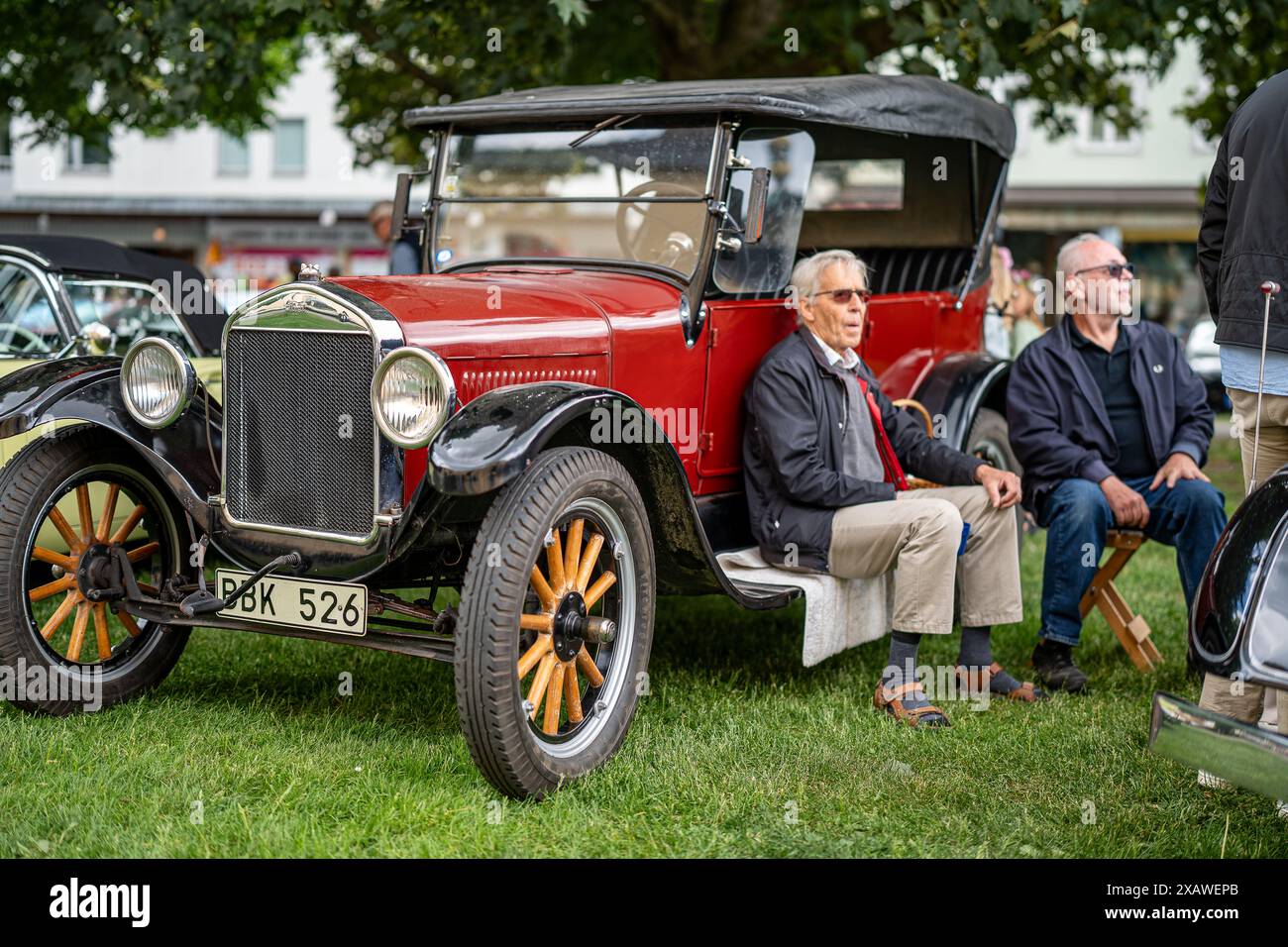 Ford T 1926 alla festa nazionale svedese nel Parco Olai. Questo giorno coincide con la storica giornata di Motor in Svezia Foto Stock