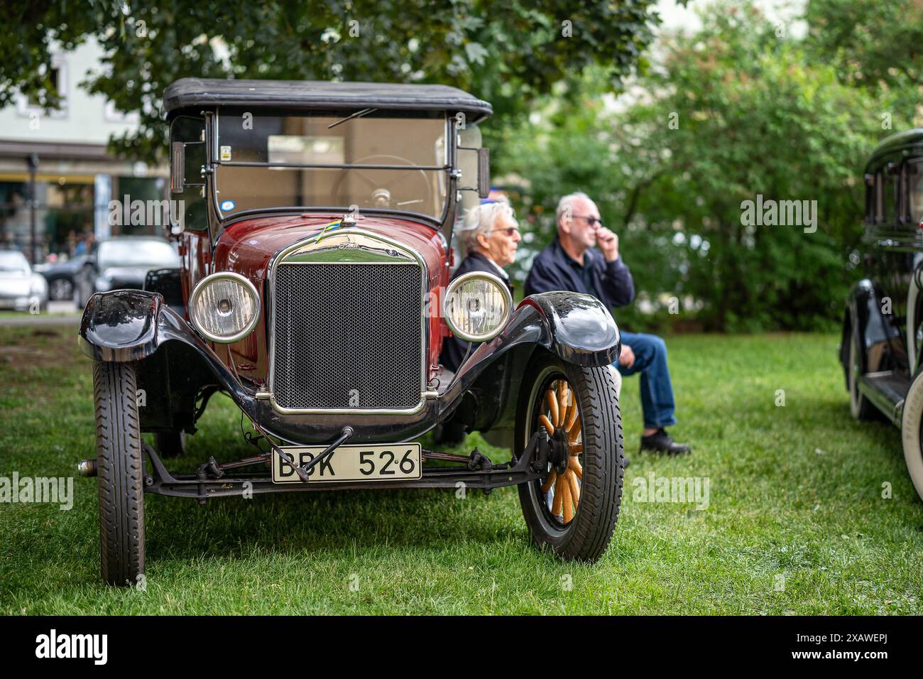 Ford T 1926 alla festa nazionale svedese nel Parco Olai. Questo giorno coincide con la storica giornata di Motor in Svezia Foto Stock
