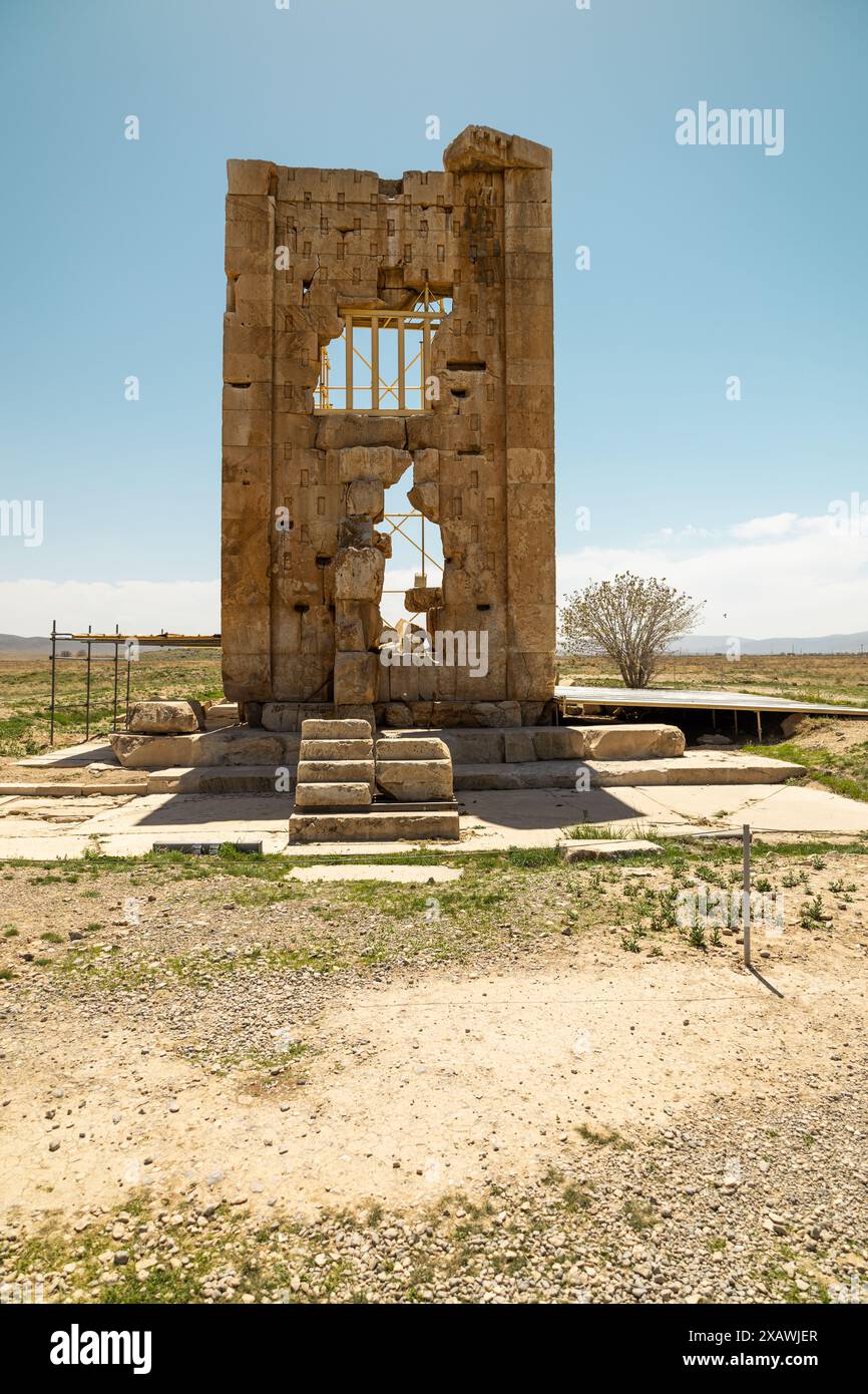 Zendan-e Solomon (prigione di Salomone), patrimonio dell'umanità dell'UNESCO a Pasargadae, Iran Foto Stock