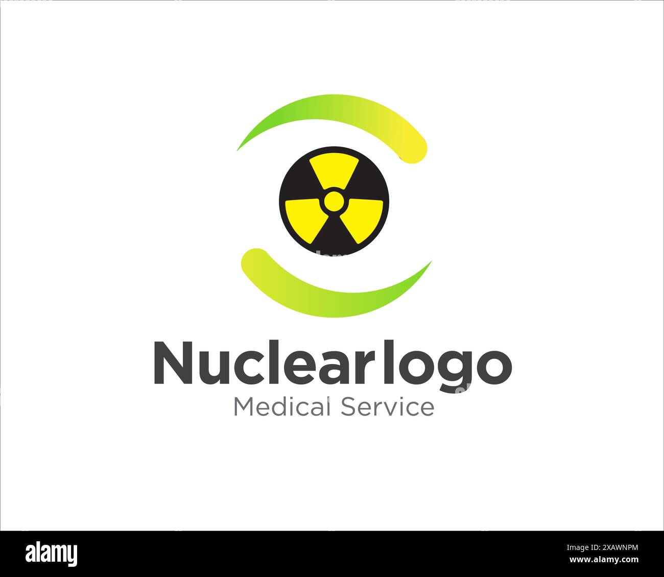 disegni del logo del servizio nucleare per il servizio medico Illustrazione Vettoriale