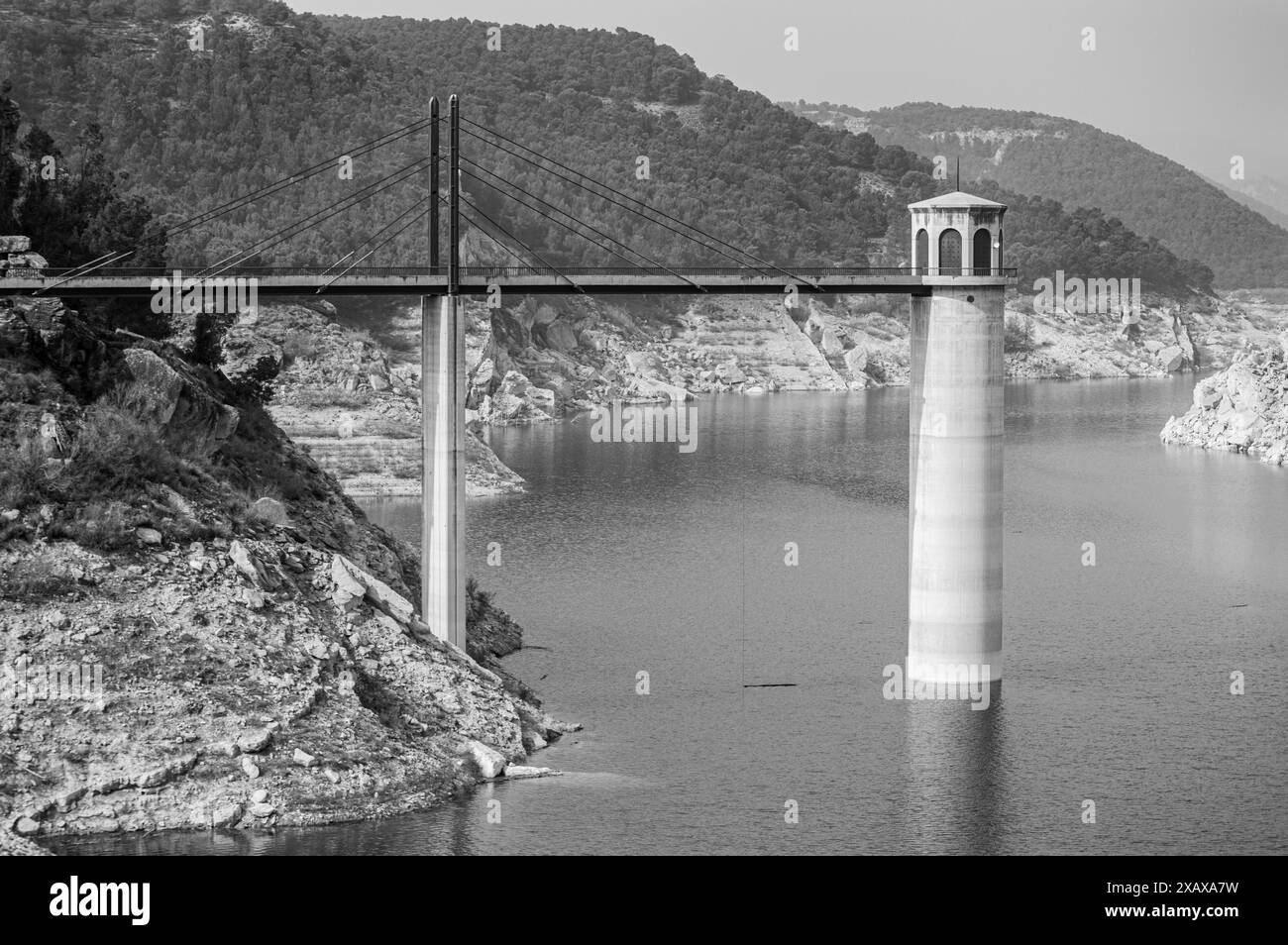 La diga Francisco Abellan situata sul fiume Fardes, Granada, Spagna Foto Stock