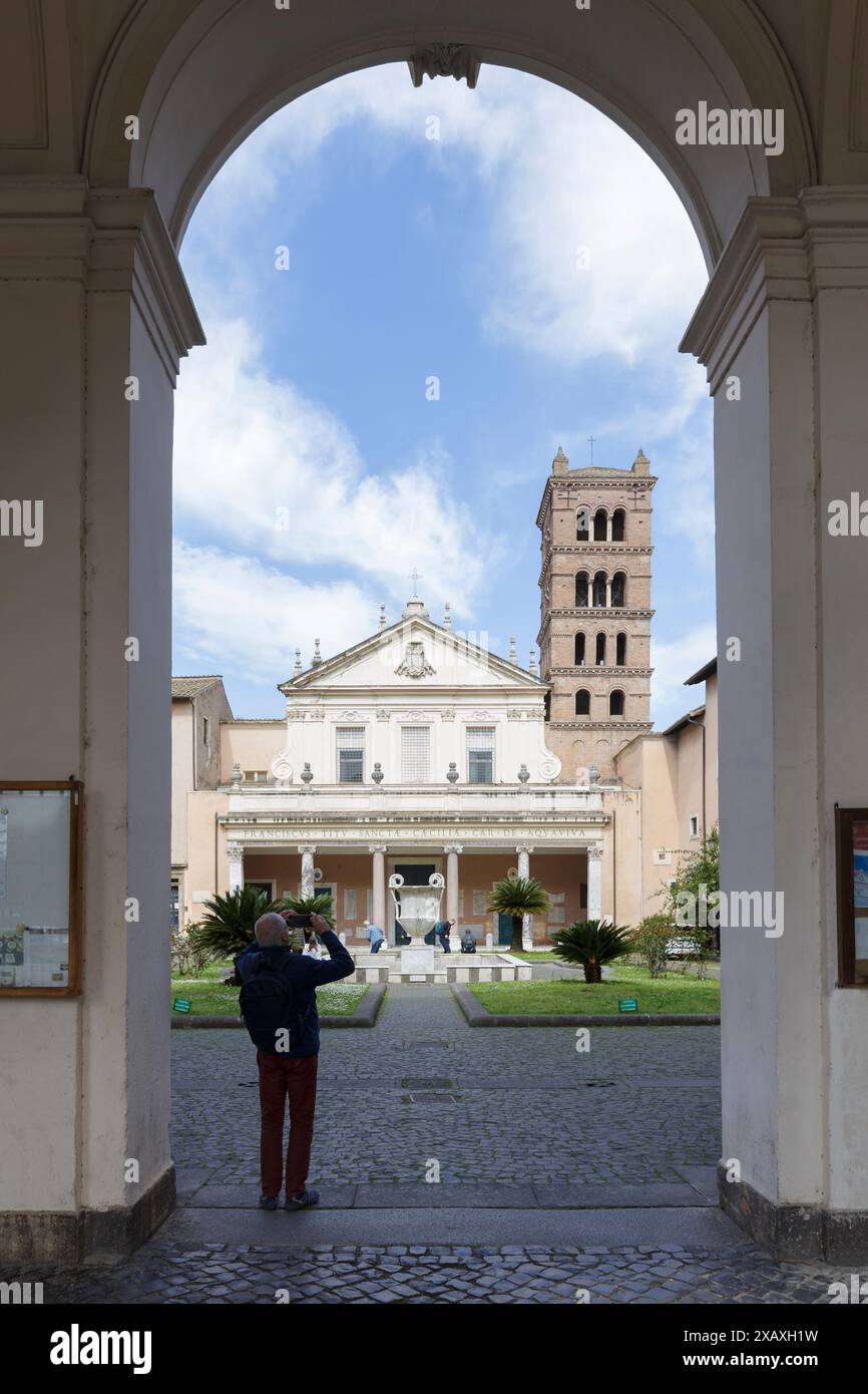 Chiesa di Santa Cecilia in Trastevere, Roma, Italia Foto Stock