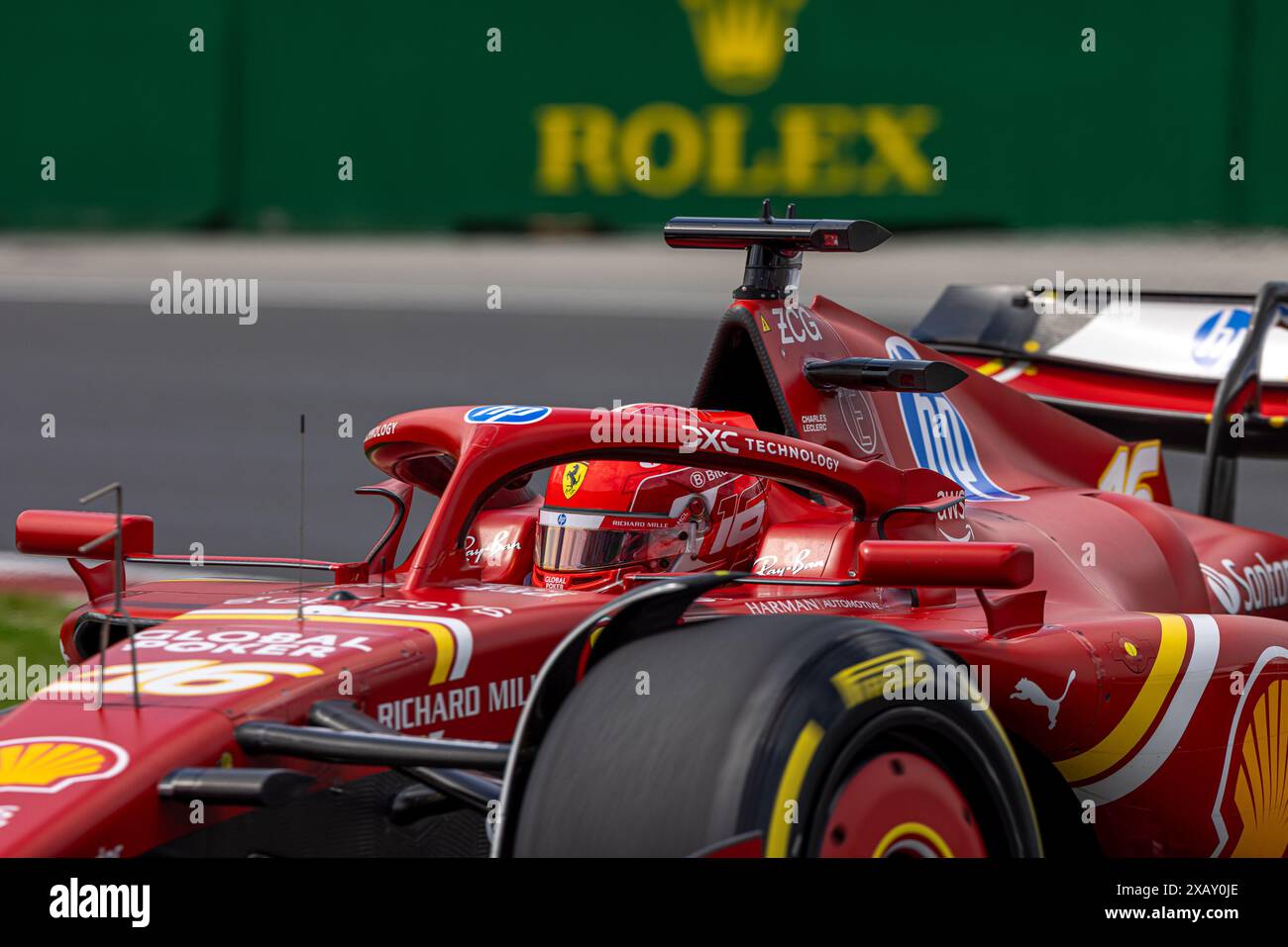 Montreal, Canada. 8 giugno 2024. Charles Leclerc di Monaco alla guida della (16) Scuderia Ferrari SF-24 Ferrari, durante il GP du Canada, Formula 1, sul circuito Gilles Villeneuve. Crediti: Alessio Morgese// Emage / Alamy live news Foto Stock