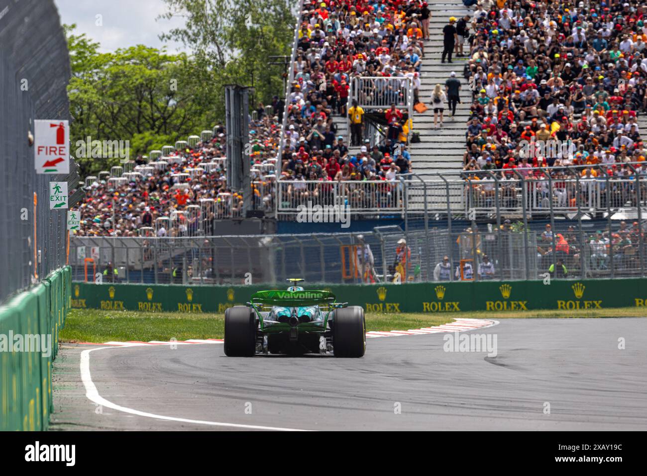 Montreal, Canada. 8 giugno 2024. Fernando Alonso di Spagna alla guida del (14) Aston Martin Aramco Cognizant F1 Team AMR24 Mercedes, durante il GP du Canada, Formula 1, sul circuito Gilles Villeneuve. Crediti: Alessio Morgese// Emage / Alamy live news Foto Stock