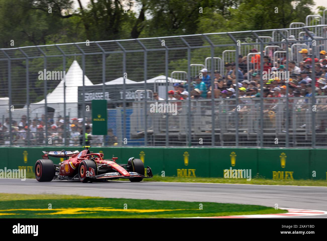 Montreal, Canada. 8 giugno 2024. Carlos Sainz Jr. Di Spagna alla guida della Scuderia Ferrari SF-24 Ferrari (55), durante il GP du Canada, Formula 1, sul circuito Gilles Villeneuve. Crediti: Alessio Morgese// Emage / Alamy live news Foto Stock