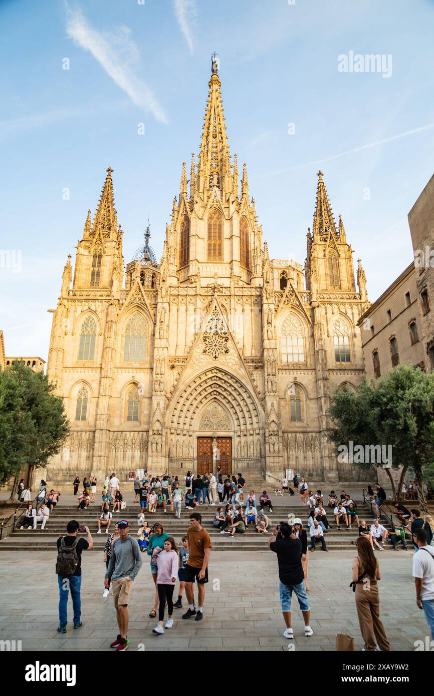 Cattedrale di Barcellona, Catalogna, Spagna. Foto Stock