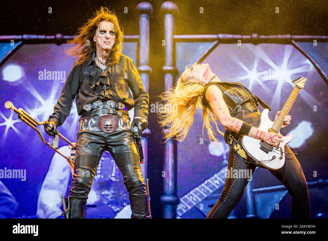 Alice Cooper e Nita Strauss al Sweden Rock Festival 2024 Foto Stock