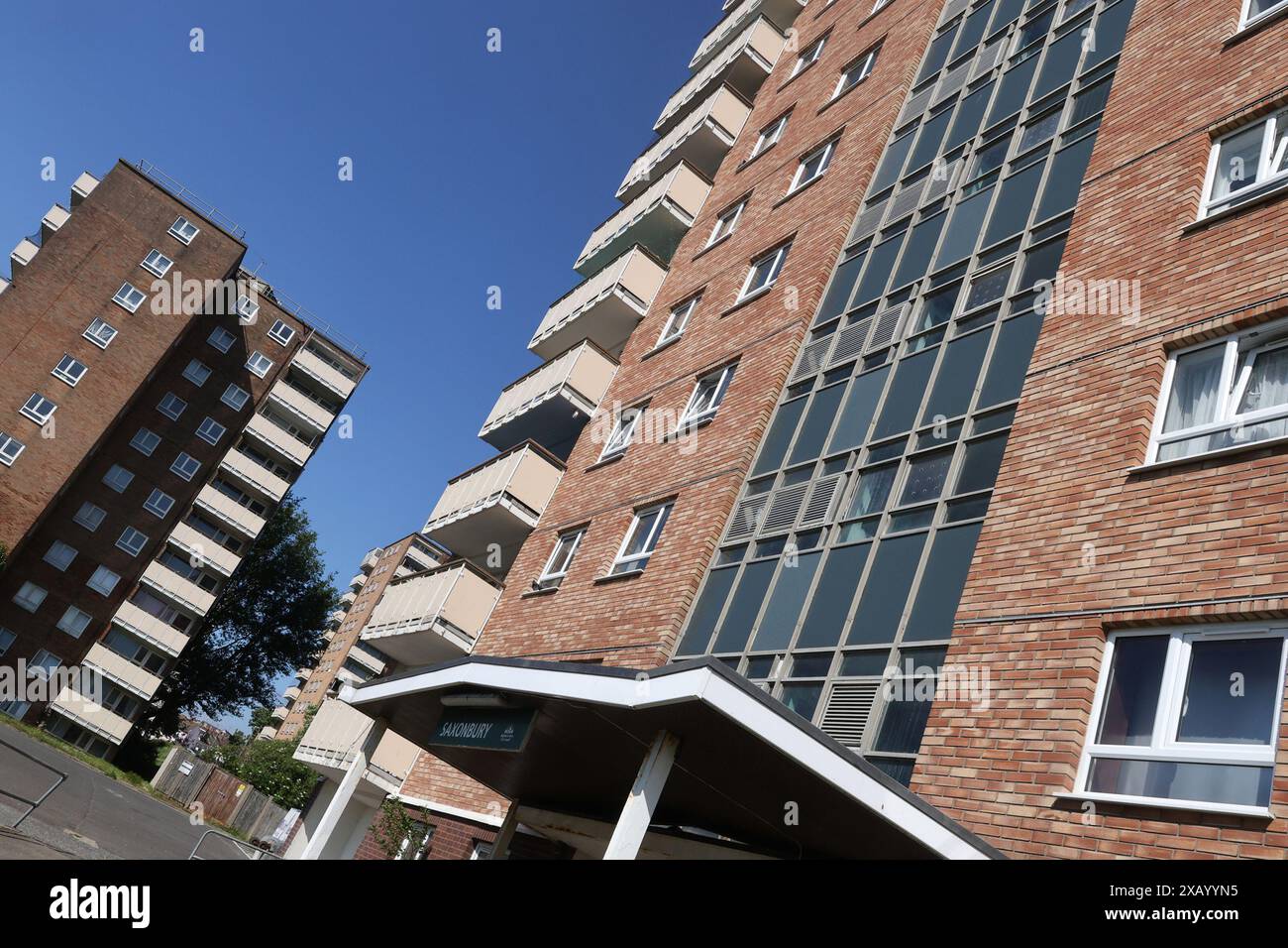 Alloggi del Consiglio a Brighton, Regno Unito Foto Stock