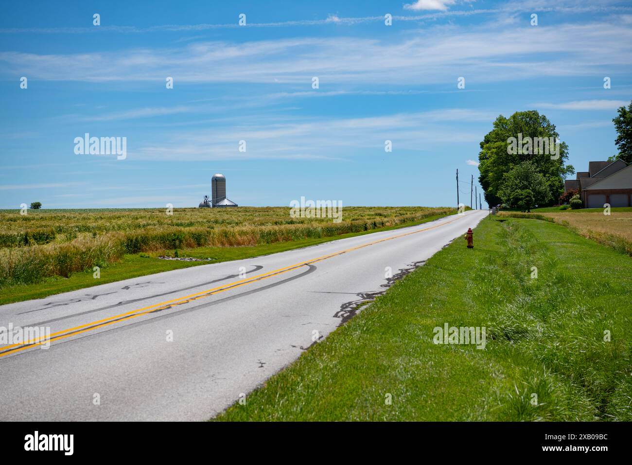 USA Pennsylvania Pennsylvania Pennsylvania Farm nella campagna rurale della contea di Lancaster Foto Stock