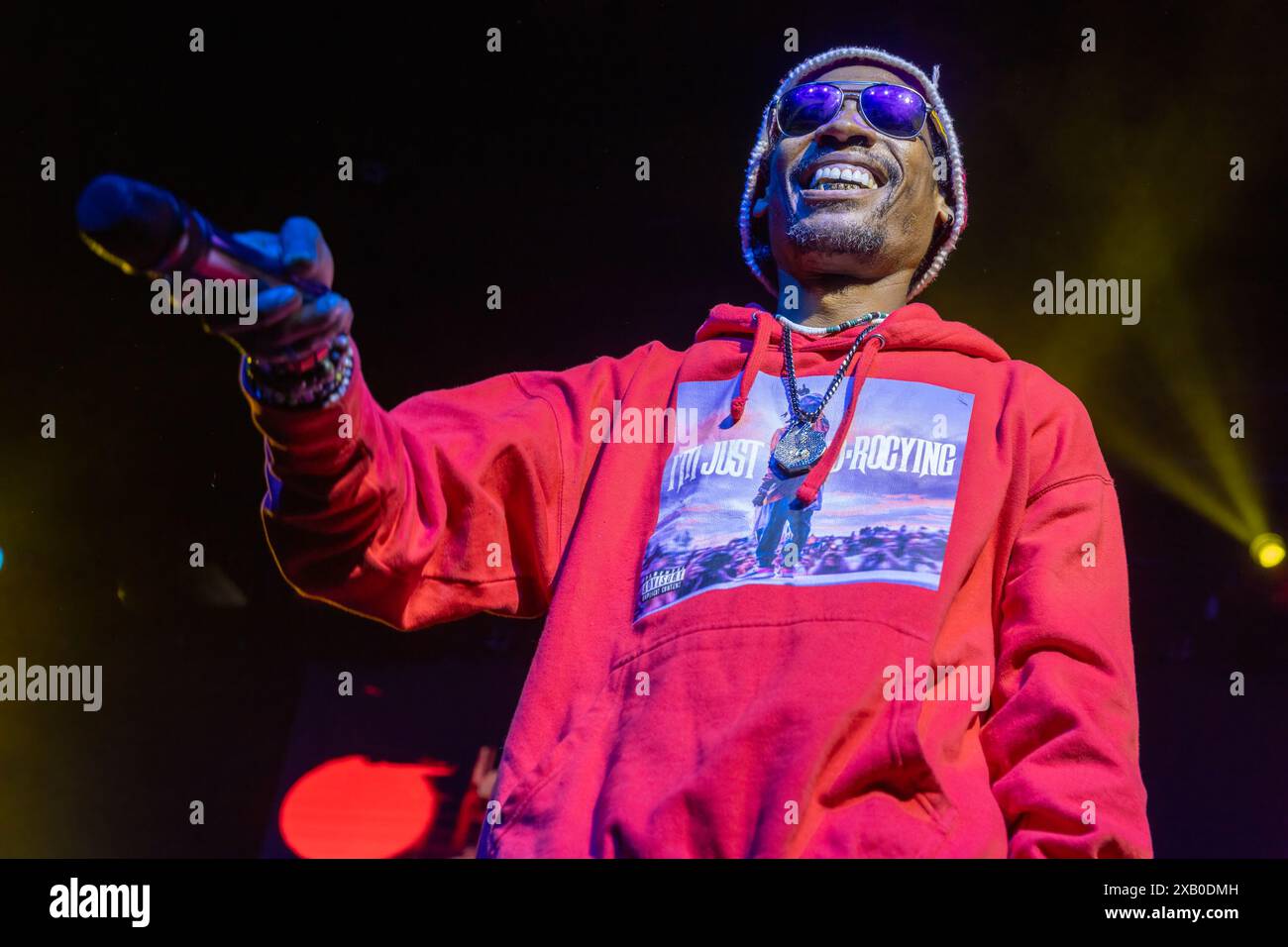 Milwaukee, Stati Uniti. 8 giugno 2024. D-Roc di Ying Yang Twins durante il Wiscansin Fest al Rave l'8 giugno 2024, a Milwaukee, Wisconsin (foto di Daniel DeSlover/Sipa USA) crediti: SIPA USA/Alamy Live News Foto Stock