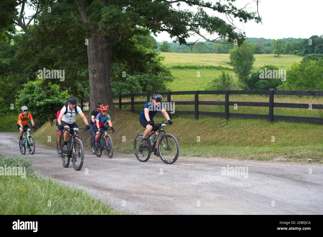 STATI UNITI - 9 giugno 2024: The EX2 Adventures 5th Annual 1725 Gravel Grinder That Benefits America's Routes un'organizzazione che sta cercando di salvare Foto Stock