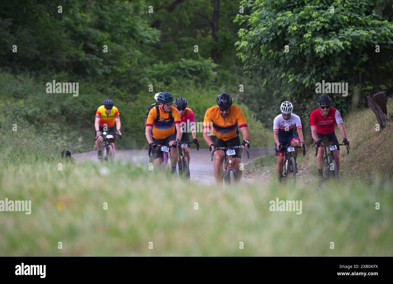 STATI UNITI - 9 giugno 2024: The EX2 Adventures 5th Annual 1725 Gravel Grinder That Benefits America's Routes un'organizzazione che sta cercando di salvare Foto Stock