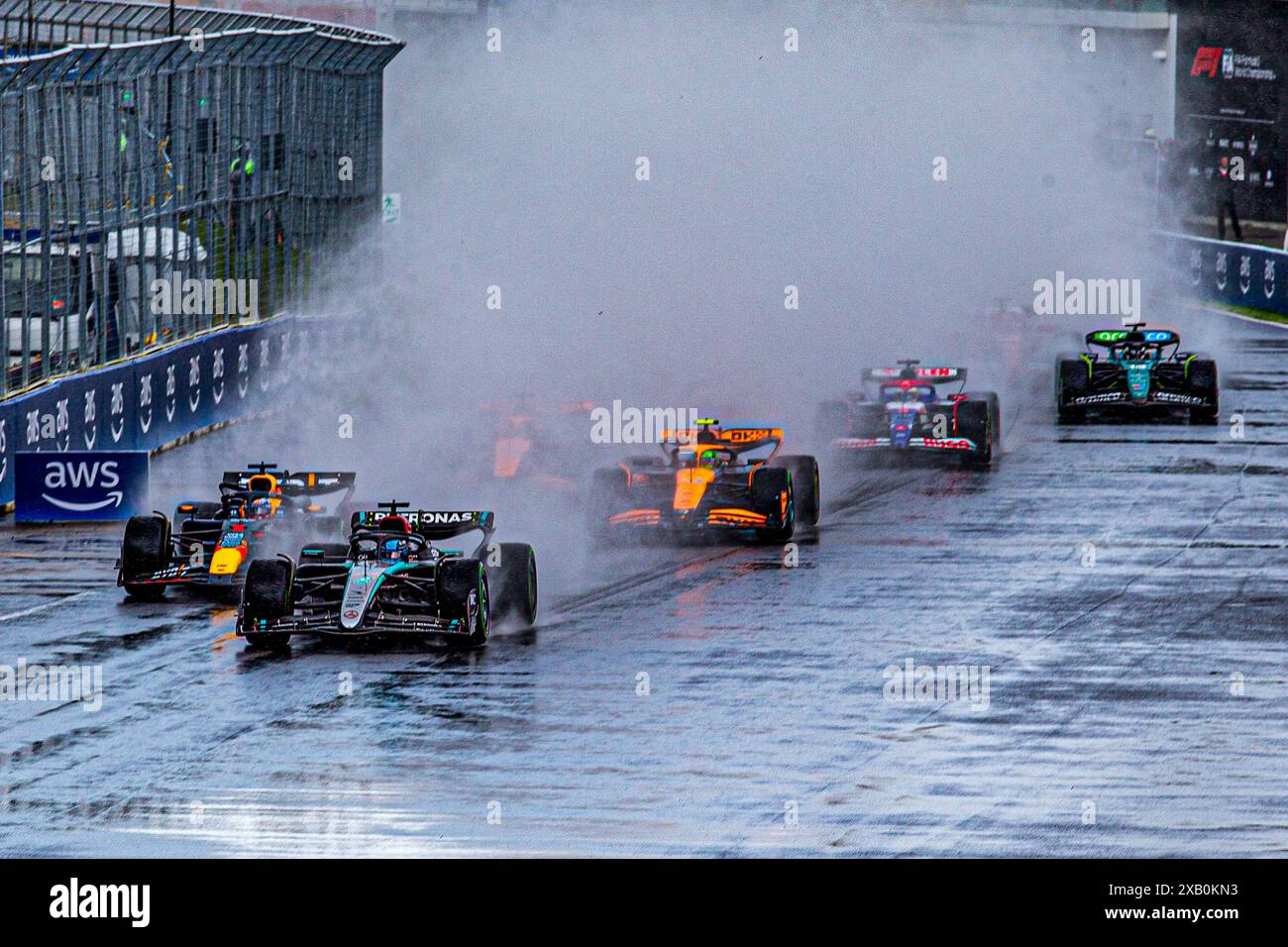 INIZIO DELLA GARA durante la Formula 1 AWS Grand Prix du Canada. , . Credito Campionato Mondiale F1: Alessio De Marco/Alamy Live News Foto Stock