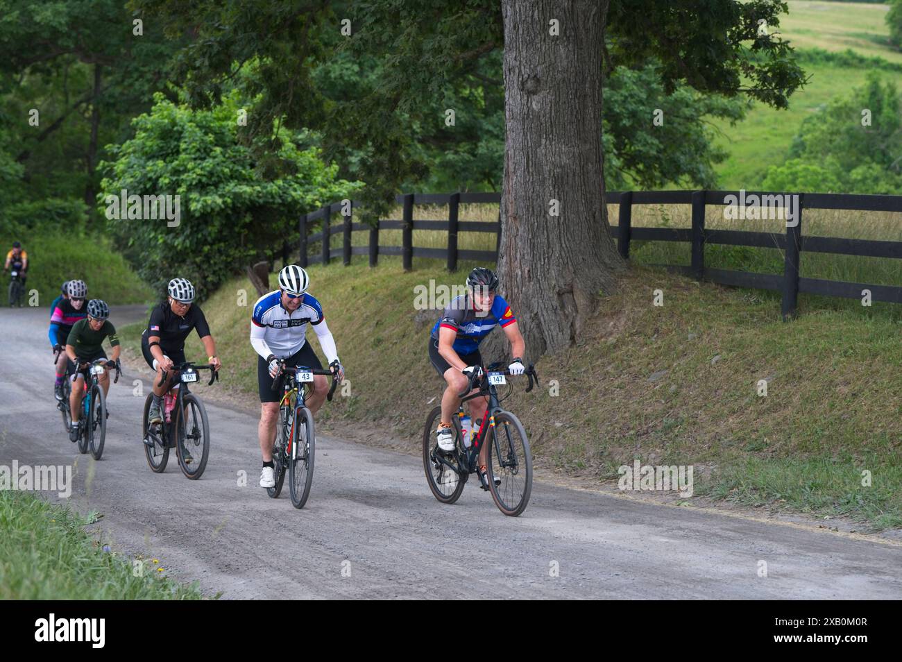 STATI UNITI - 9 giugno 2024: The EX2 Adventures 5th Annual 1725 Gravel Grinder That Benefits America's Routes un'organizzazione che sta cercando di salvare Foto Stock