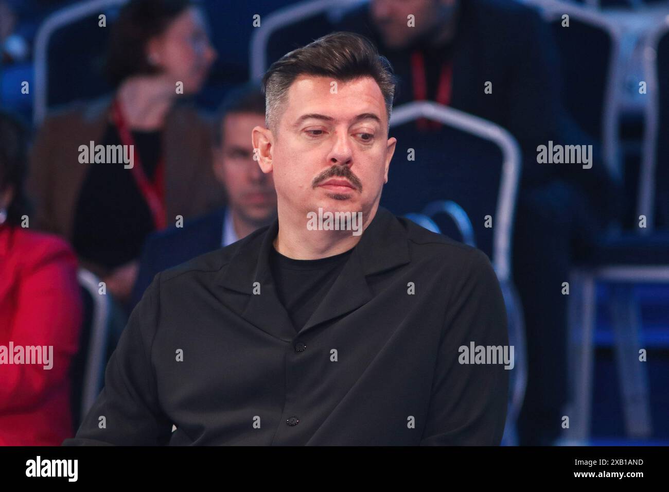 San Pietroburgo, Russia. 7 giugno 2024. Denis Simachev, Creatore e proprietario partecipa a una sessione su Global vs Local: Come promuovere un prodotto creativo basato sulla propria identità nell'ambito del forum economico internazionale di San Pietroburgo 2024 (Credit Image: © Maksim Konstantinov/SOPA Images via ZUMA Press Wire) SOLO PER USO EDITORIALE! Non per USO commerciale! Foto Stock