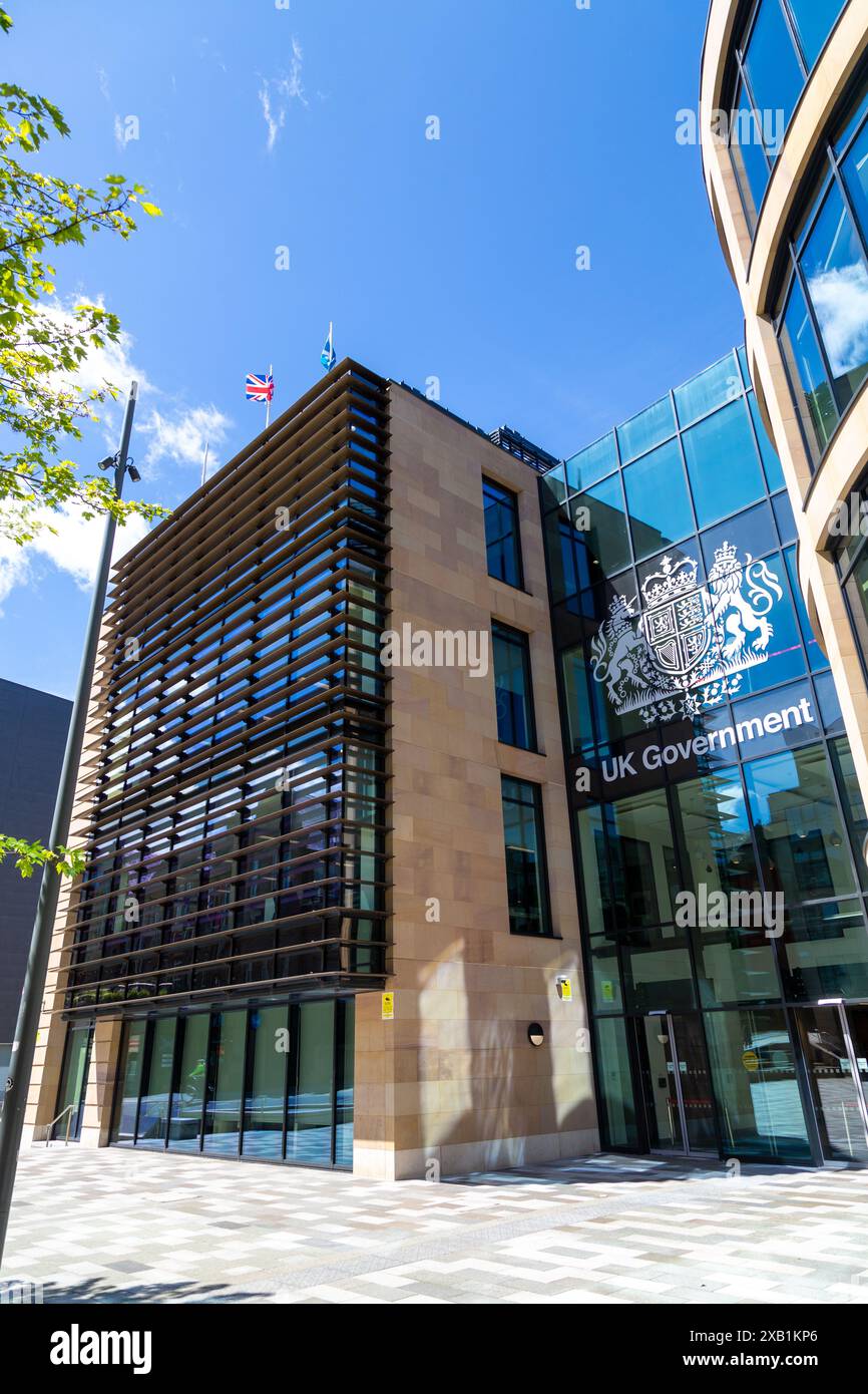 Queen Elizabeth House, hub governativo del Regno Unito a Edimburgo, Scozia Foto Stock