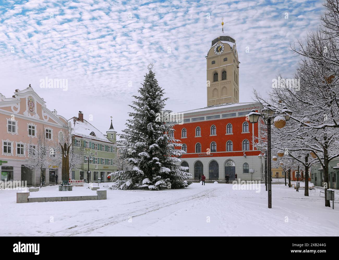 Geografia / viaggi, Germania, Baviera, Erding, Schrannenplatz (Piazza Schrannen), TORRE DELLA CITTÀ, ULTERIORI DIRITTI-INFORMAZIONI-INFORMAZIONI-NON-DISPONIBILI Foto Stock