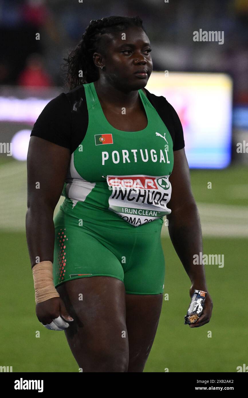 Jessica Inchude durante Shot Put Women Final European Athletics Championships 2024 allo Stadio Olimpico, il 7 giugno 2024 a Roma, Italia. Foto Stock