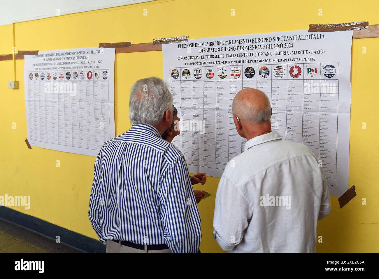 Roma, Italia. 8 giugno 2024. ROMA - Roma 06/08/2024 elezioni europee 2024, primo giorno di votazione solo uso editoriale credito: Agenzia fotografica indipendente/Alamy Live News Foto Stock