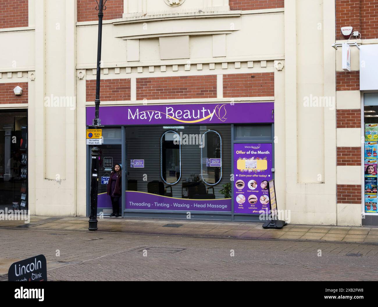 Maya Beauty Saltergate, Lincoln City, Lincolnshire, Inghilterra, REGNO UNITO Foto Stock