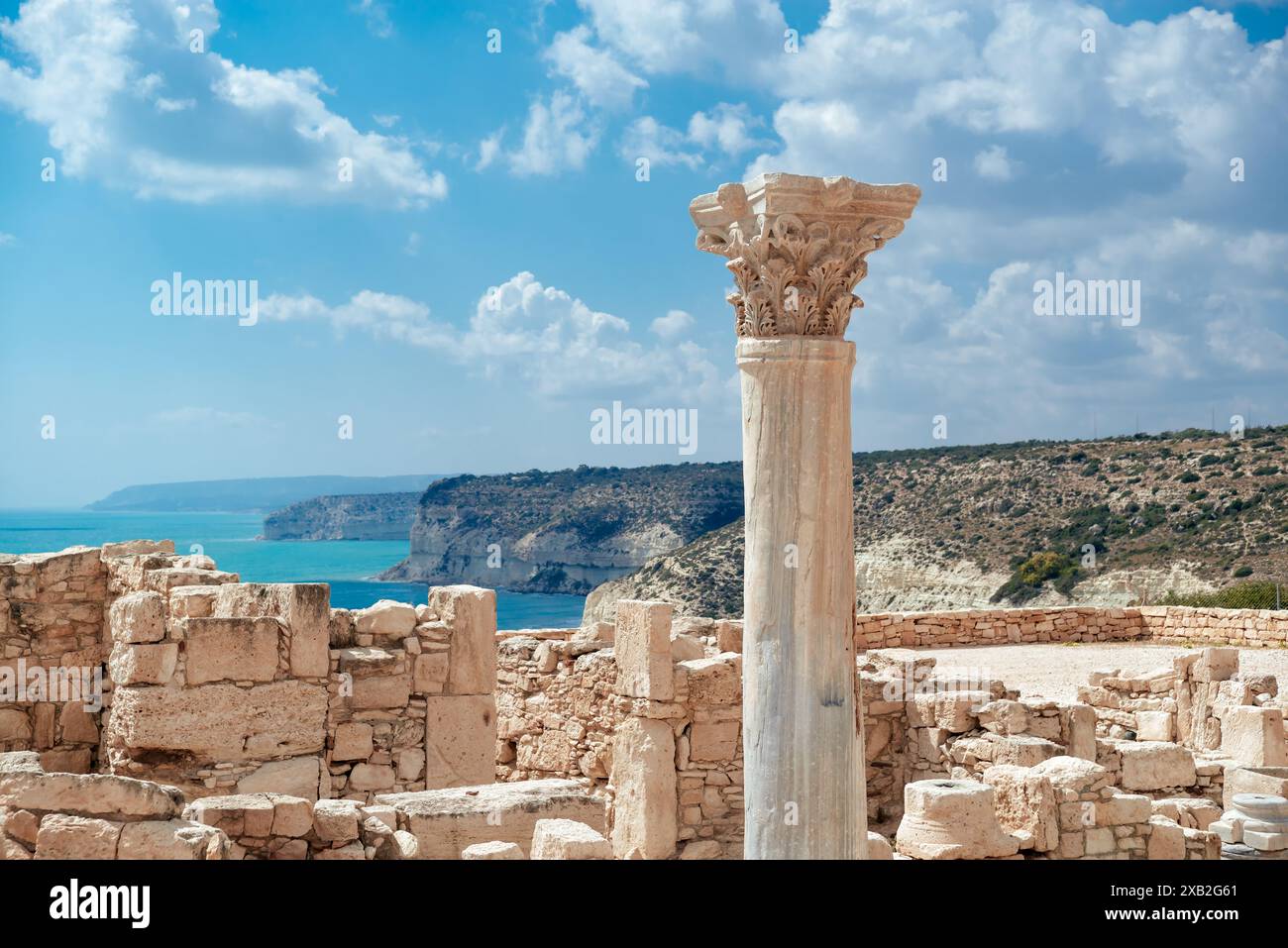 Sito archeologico di Kourion. Distretto di Limassol, Cipro Foto Stock
