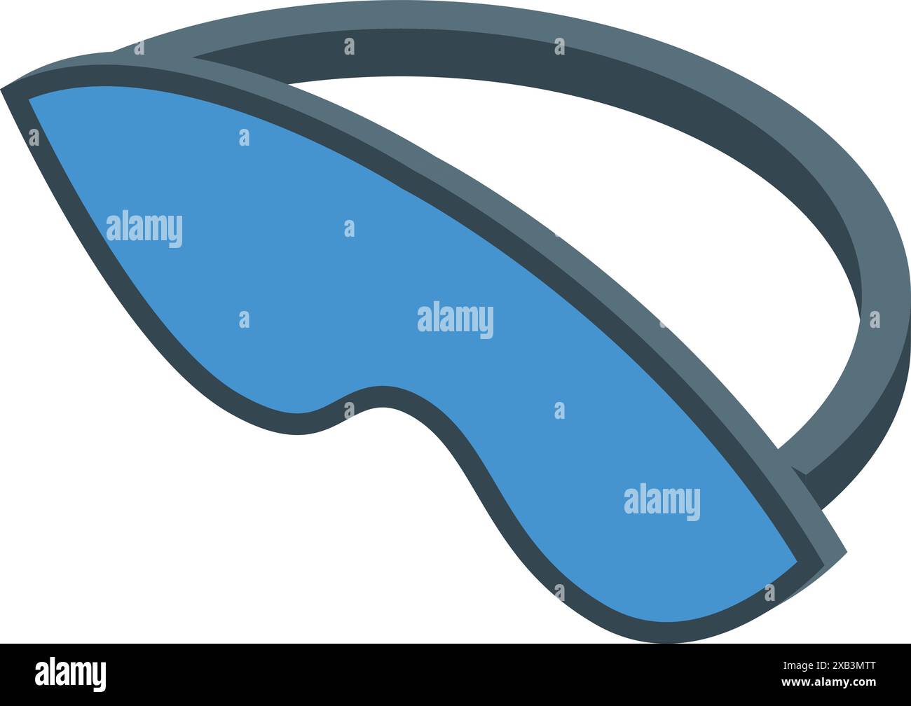 Maschera blu per dormire bene durante la notte icona isometrica Illustrazione Vettoriale