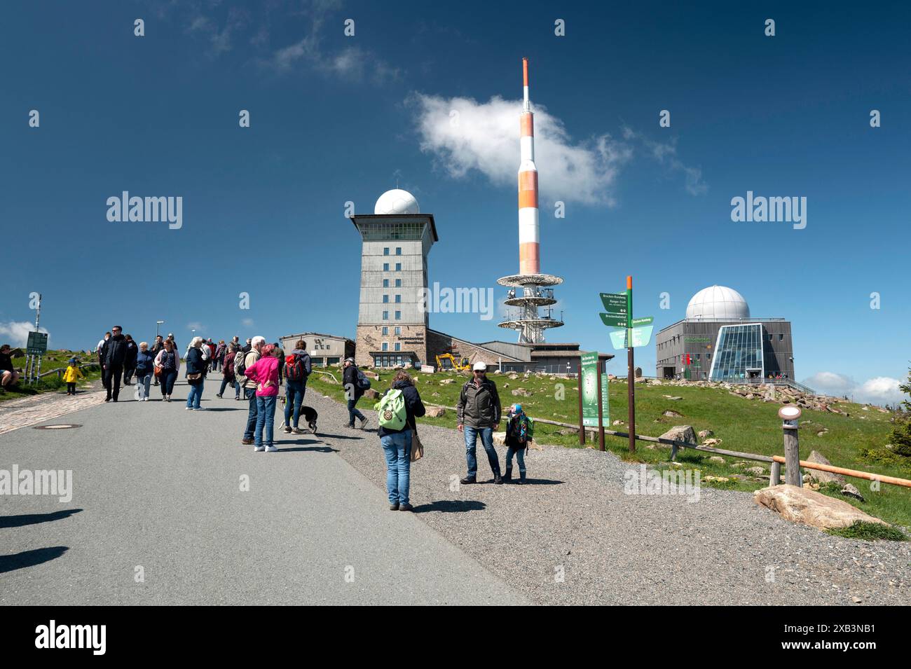 Cima del Brocken, dei monti Harz, Sassonia-Anhalt, Germania Foto Stock