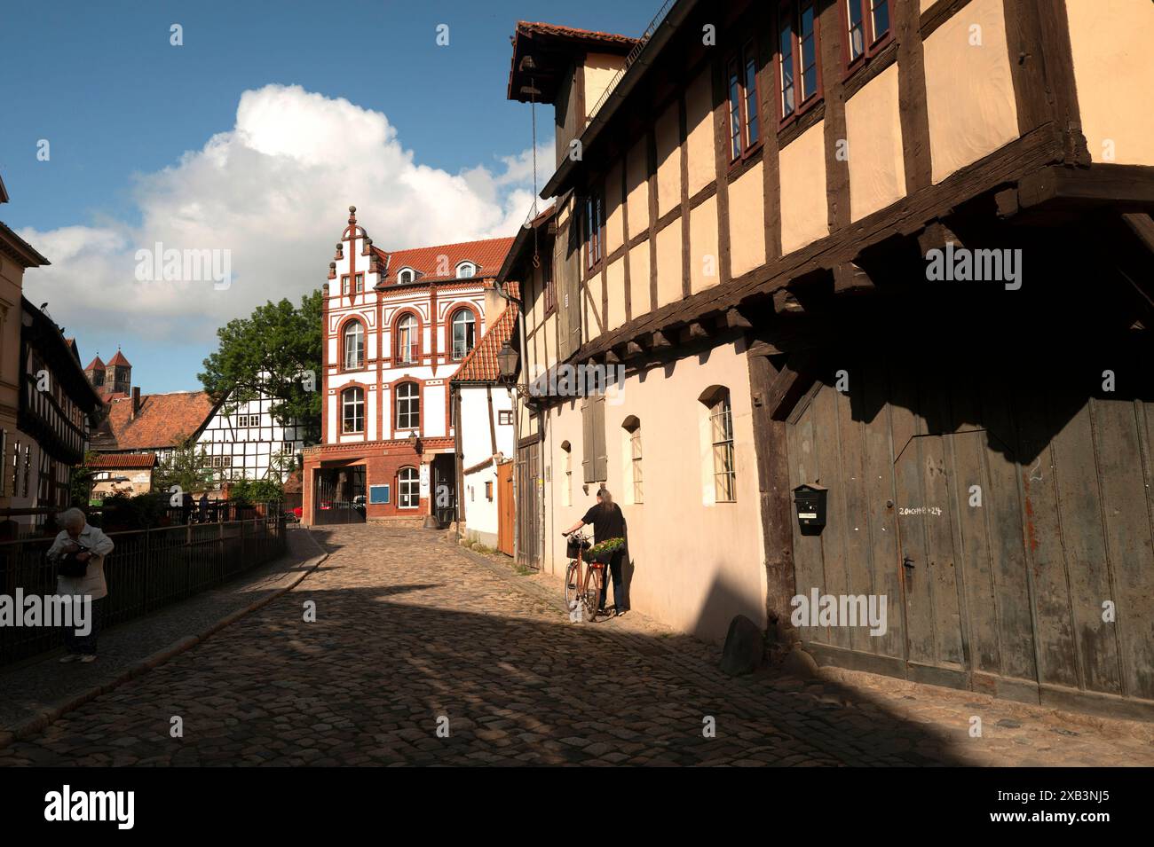 Quedlinburg, Sassonia-Anhalt, Germania Foto Stock