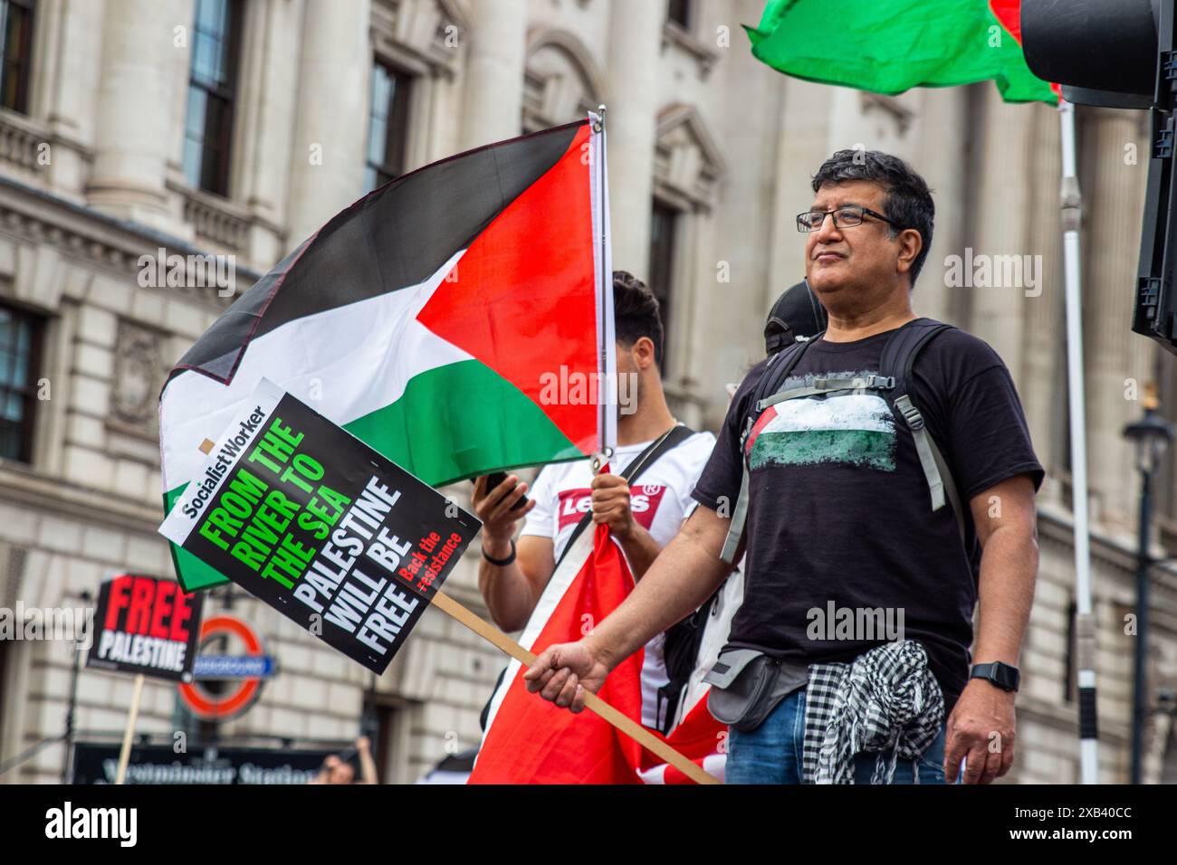 Marcia nazionale per la Palestina 08/06/24 Foto Stock