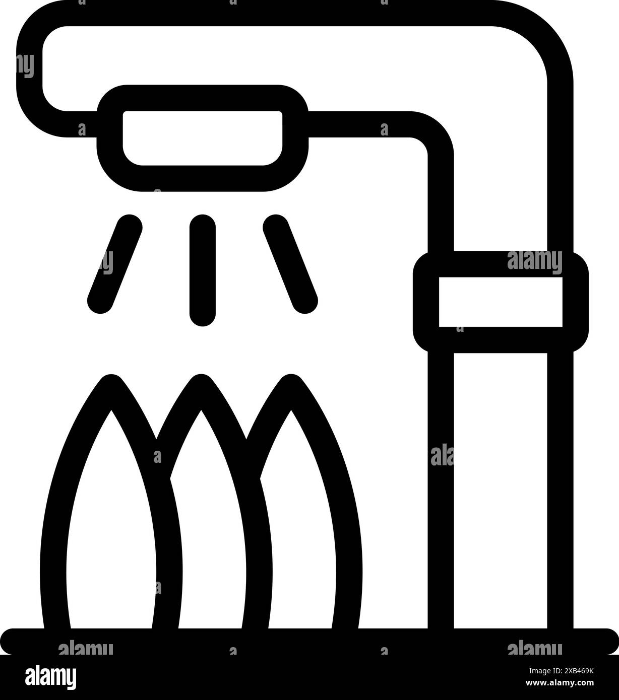 La moderna tecnologia agricola utilizza sensori e sistemi automatizzati per un'irrigazione precisa Illustrazione Vettoriale La moderna tecnologia agricola utilizza sensori e sistemi automatizzati per un'irrigazione precisa Illustrazione Vettoriale