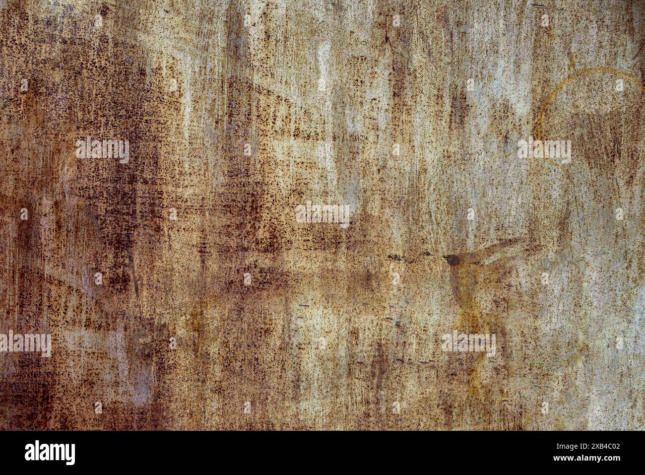 Grunge la struttura della piastra metallica arrugginita e graffiata Foto Stock