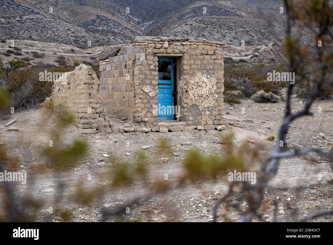 Vecchia casa di adobe, di gauchos argentini. Foto Stock