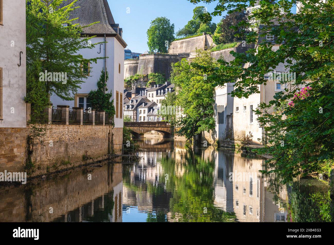 La città vecchia di Lussemburgo, il quartiere Ville Haute, è patrimonio dell'umanità dell'UNESCO in Lussemburgo Foto Stock