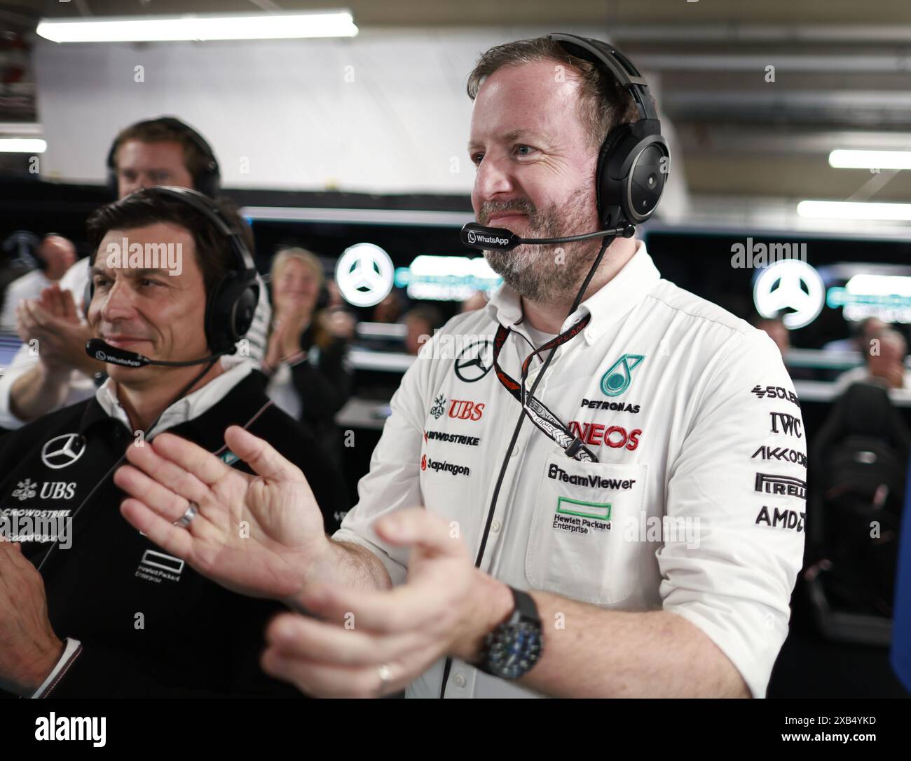 Bradley Lord, Direttore comunicazioni Mercedes-Benz Motorsport, ritratto durante il Gran Premio del Canada 2024 di Formula 1 AWS, 9° round del Campionato del mondo di Formula 1 2024 dal 07 al 09 giugno 2024 sul circuito Gilles Villeneuve, a Montreal, Canada Foto Stock