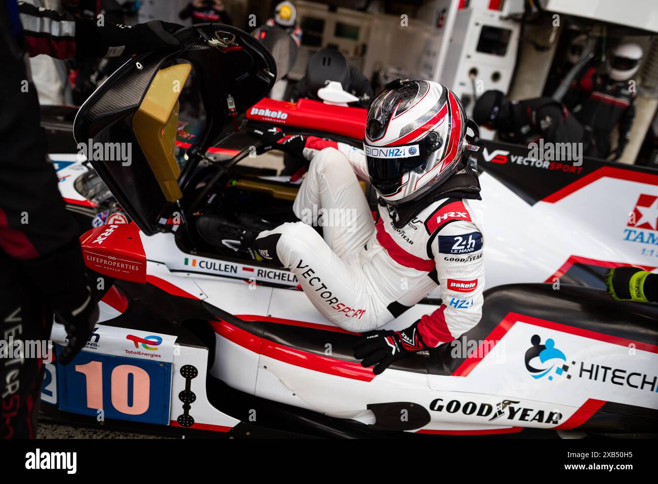 RICHELMI Stephane (mco), Vector Sport, Oreca 07 - Gibson #10, LMP2, ritratto durante le prove libere 1 - test Day della 24 ore di le Mans 2024, 4° round del Campionato Mondiale Endurance FIA 2024, sul circuito des 24 Heures du Mans, il 9 giugno, 2024 a le Mans, Francia Foto Stock