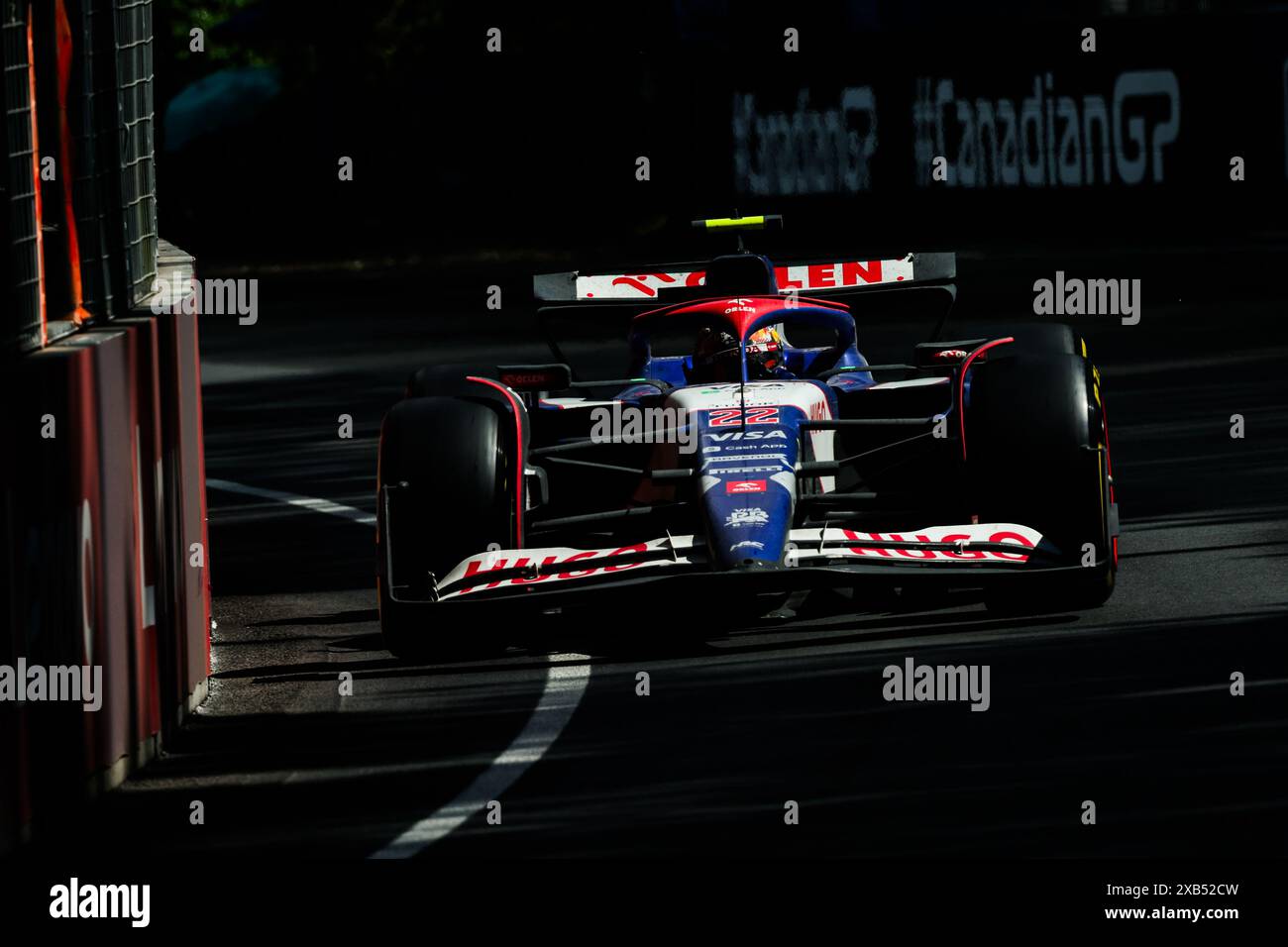 22 TSUNODA Yuki (jap), Visa Cash App RB F1 Team VCARB 01, azione durante la Formula 1 AWS Grand Prix du Canada 2024, 9° round del Campionato del mondo di Formula 1 2024 dal 07 al 09 giugno 2024 sul circuito Gilles Villeneuve, a Montreal, Canada Foto Stock