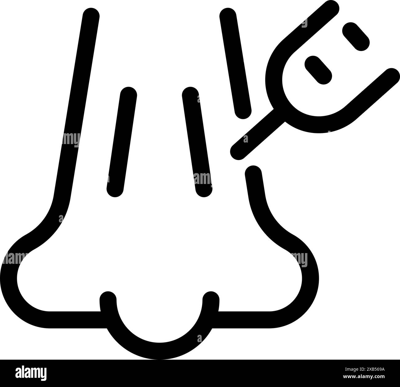 Medico che utilizza un tampone di cotone che prende il tampone nasale dal naso del paziente per il test pcr del coronavirus Illustrazione Vettoriale