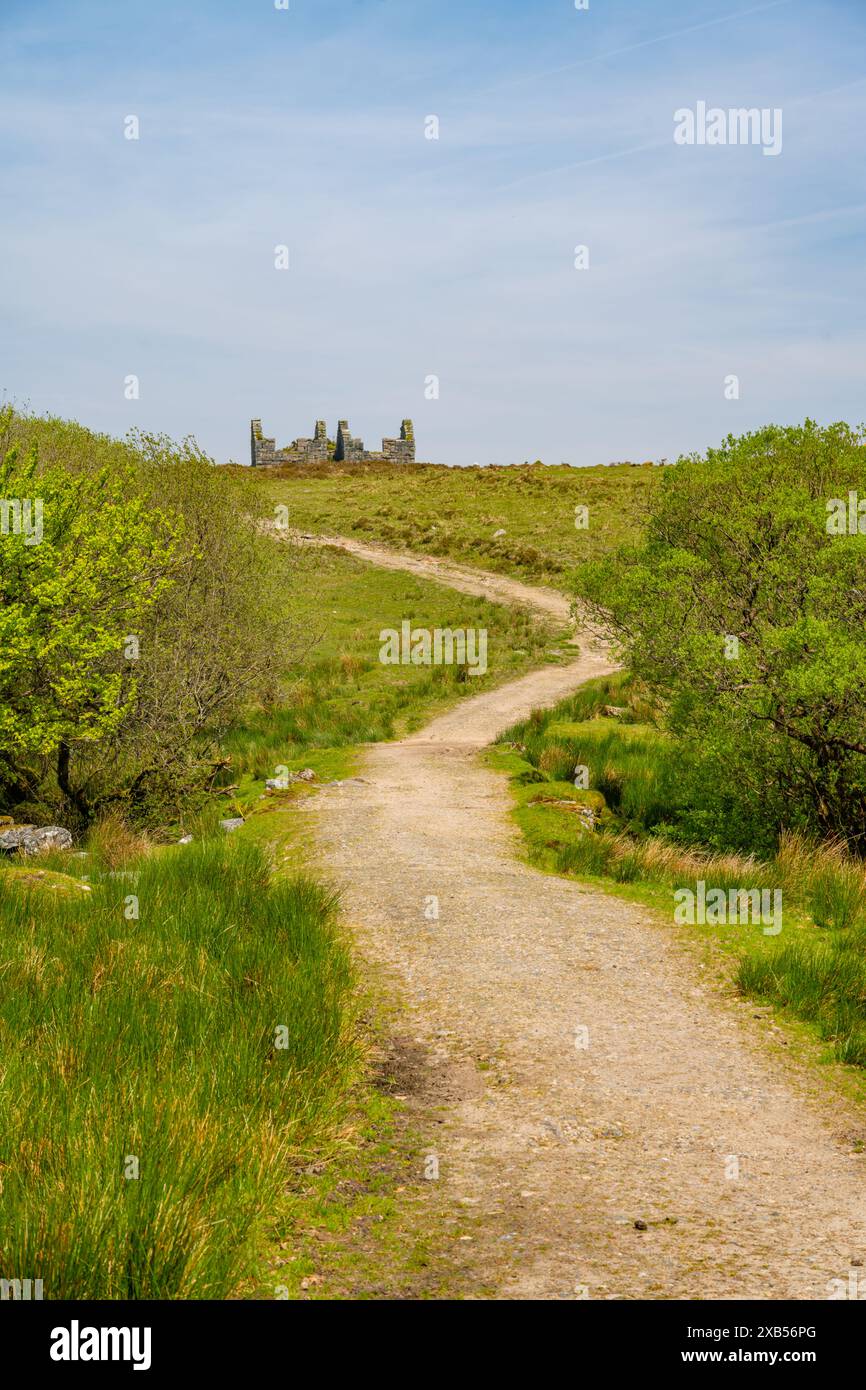 Le rovine di Powdermills tra Postbridge e Two Bridges Dartmoor Devon Foto Stock