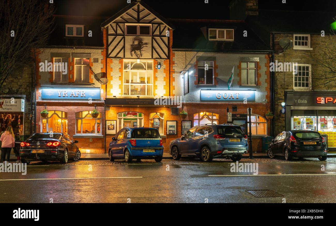 The Goat Hotel, 41 High Street, Bala, Galles del Nord. Immagine scattata nel gennaio 2024. Foto Stock
