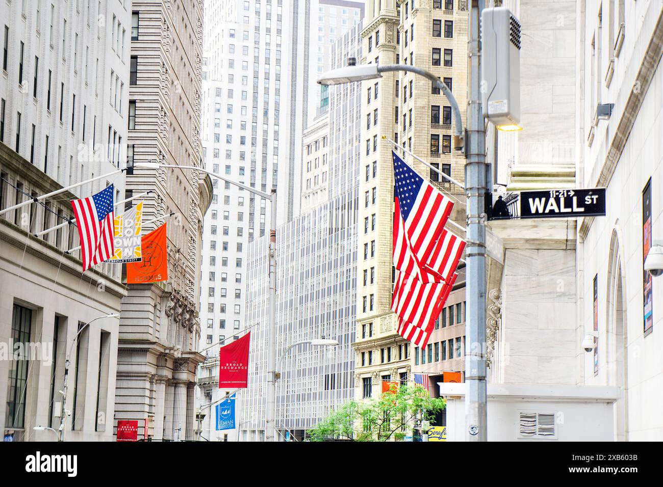 Wall Street, New York New York, Stati Uniti d'America Foto Stock