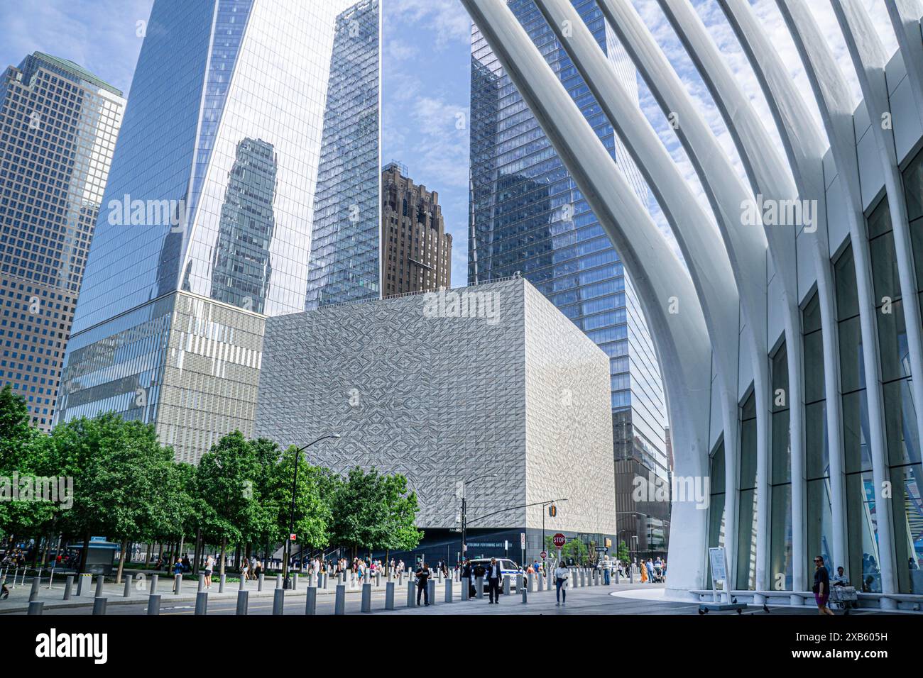 Perelman Performing Arts Center, World Trade Center, Oculus Transportation Hub, Financial District, New York City, New York, Stati Uniti Foto Stock